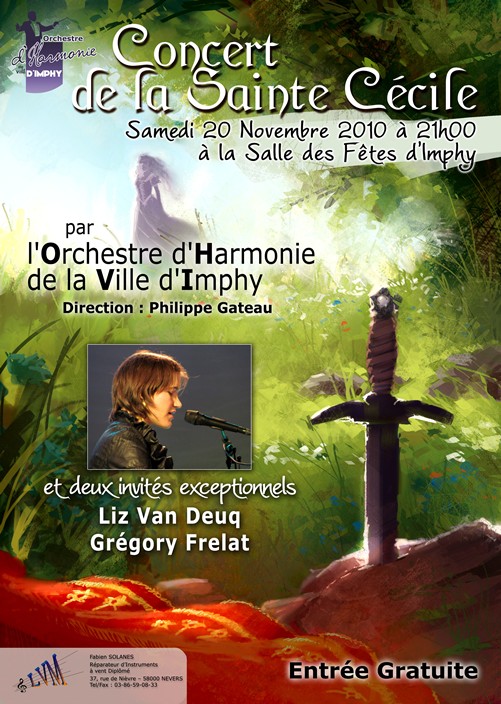 Rendez-vous le 20 novembre pour le concert de la Sainte Cécile de l'OHVI avec Liz van Deuq et Grégory Frelat !