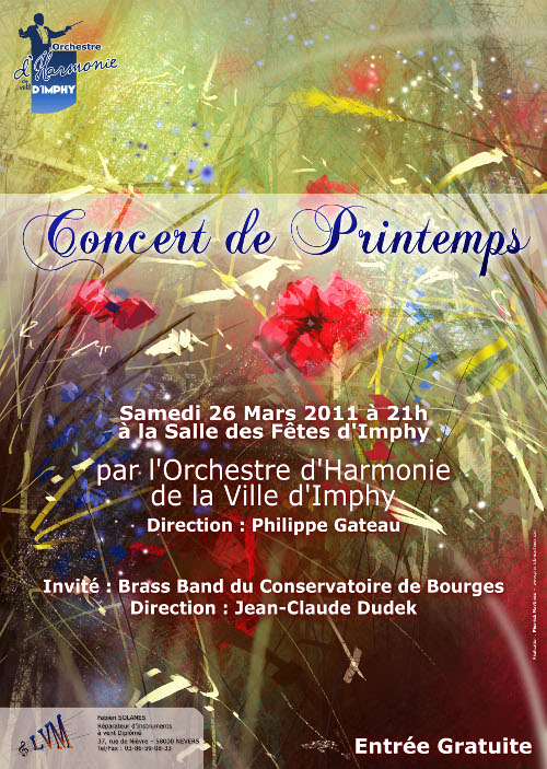 Affiche du concert de printemps 2011 de l'OHVI