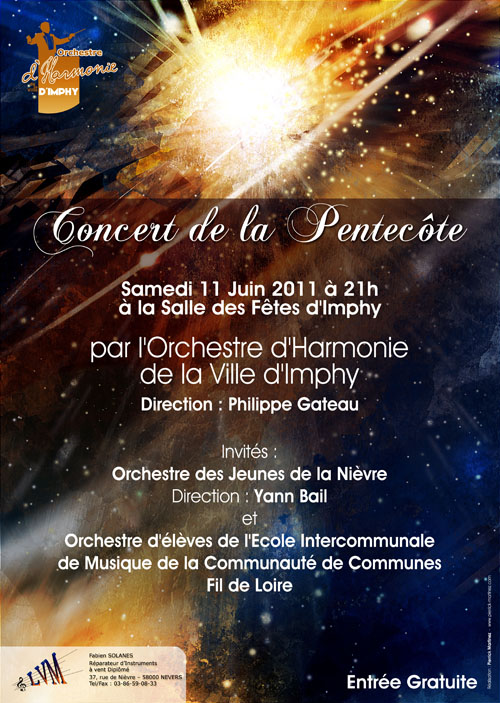 Vous êtes conviés au Concert de la Pentecôte de l'Orchestre d'Harmonie de la Ville d'Imphy