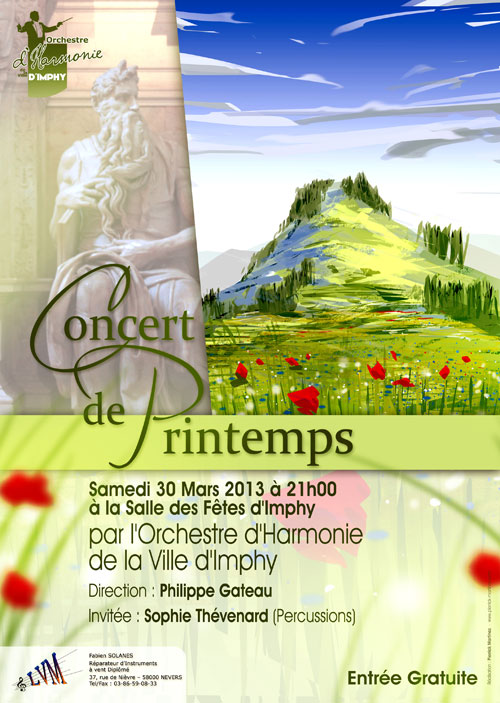 Affiche du concert de printemps 2013 de l'OHVI