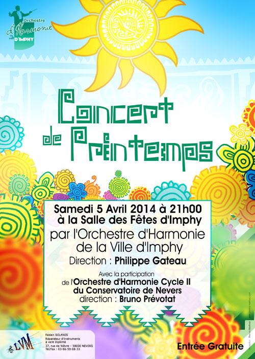 Affiche du concert de Printemps 2014